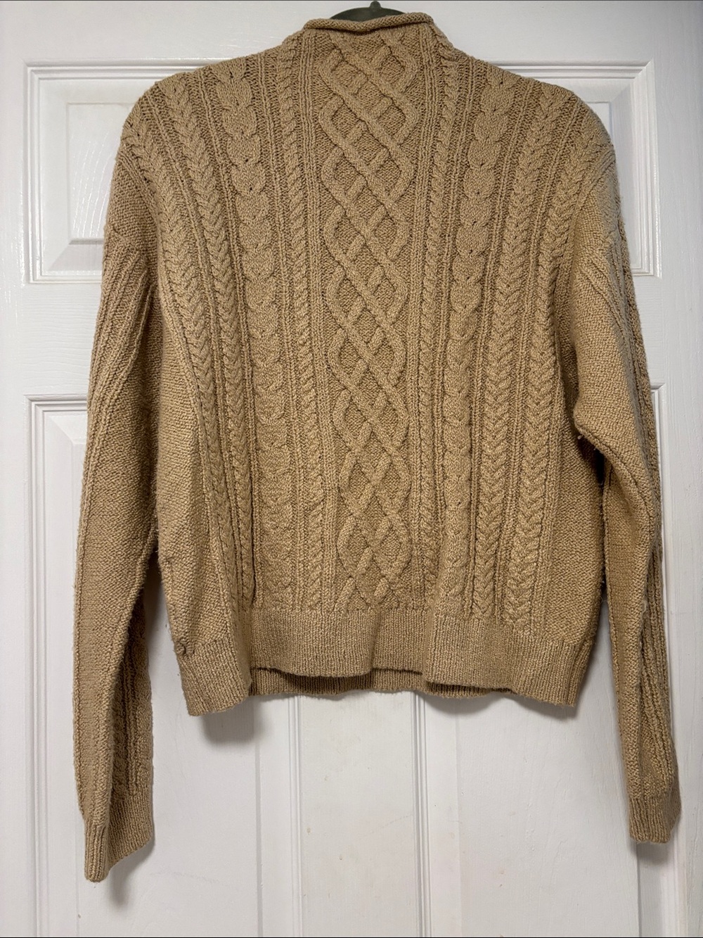 J. Crew Cable Knit Crewneck Sweater in Camel Tan - Picture 2 of 2
